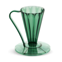 Пуровер CAFEC Tritan Flower Dripper DEEP 27 Clear Dark Green