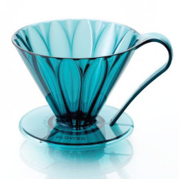 Пуровер CAFEC Tritan Flower Dripper Cup4 Blue Green