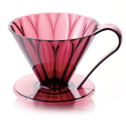 Пуровер CAFEC Tritan Flower Dripper Cup4 Wine Red