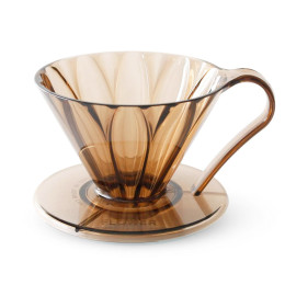Пуровер CAFEC Tritan Flower Dripper Cup1 Pink Brown