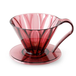 Пуровер CAFEC Tritan Flower Dripper Cup1 Wine Red