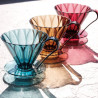 Пуровер CAFEC Tritan Flower Dripper Cup1 Blue Green