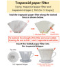 Фільтри паперові CAFEC ABACA Trapezoid Filter Paper 103