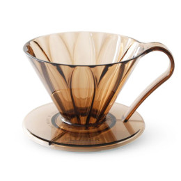 Пуровер CAFEC Tritan Flower Dripper Cup1 Pink Brown
