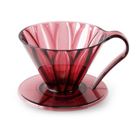 Пуровер CAFEC Tritan Flower Dripper Cup1 Wine Red