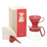 Набір Hario V60 02 Ceramic and Server Red