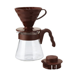 Набір Hario V60 02 Dripper and Server Brown