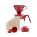 Набор Hario V60 02 Dripper and Server Red