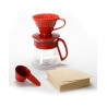 Набір Hario V60 01 Ceramic and Server Red